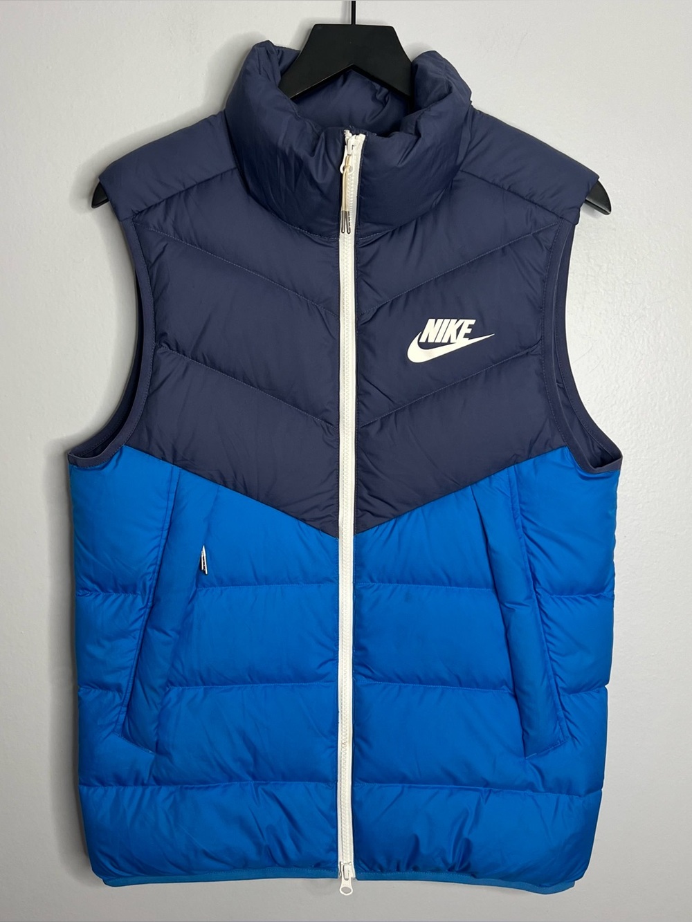 Nike Sportswear Down Fill Puffer Vest Mens Small Blue